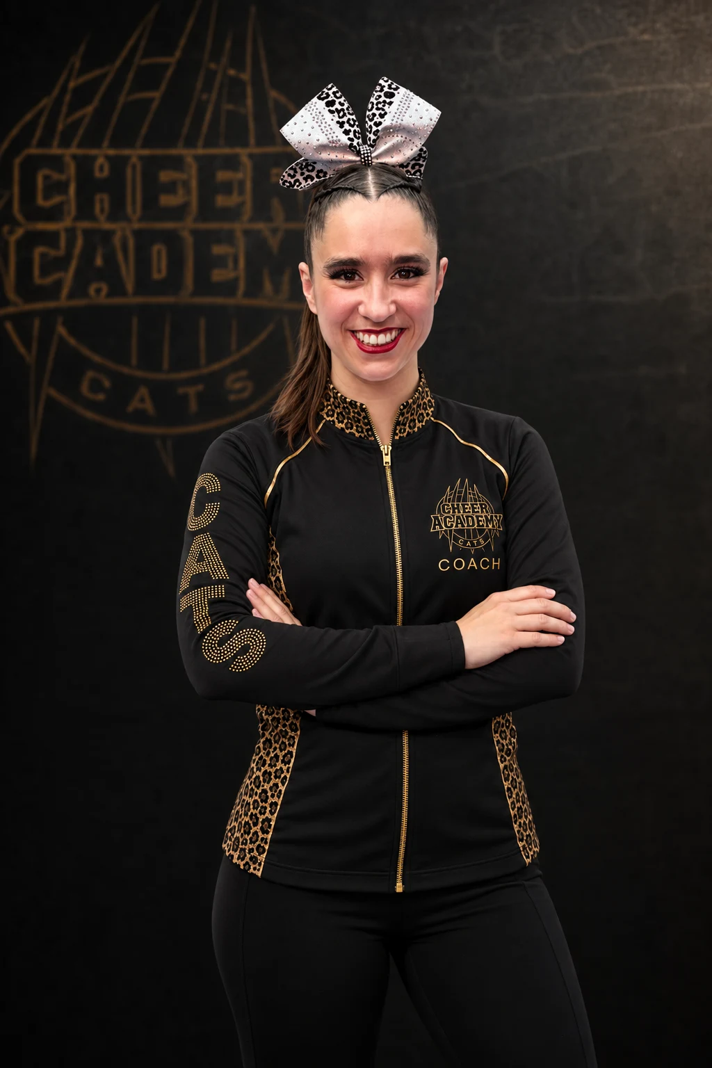 Marina Reginato con uniforme negro y dorado CATS